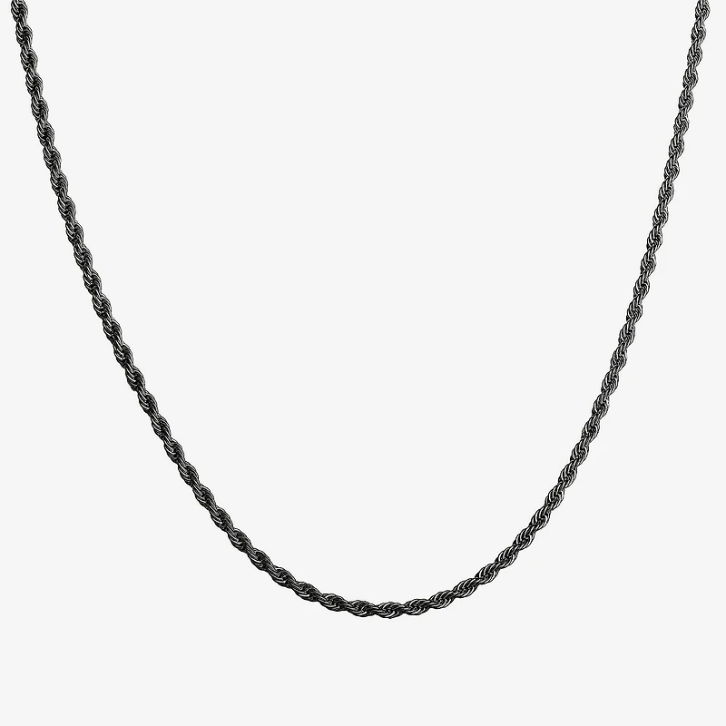 Mens Stainless Steel 24 Inch Rope Chain Necklace