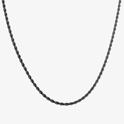 Mens Stainless Steel 24 Inch Rope Chain Necklace