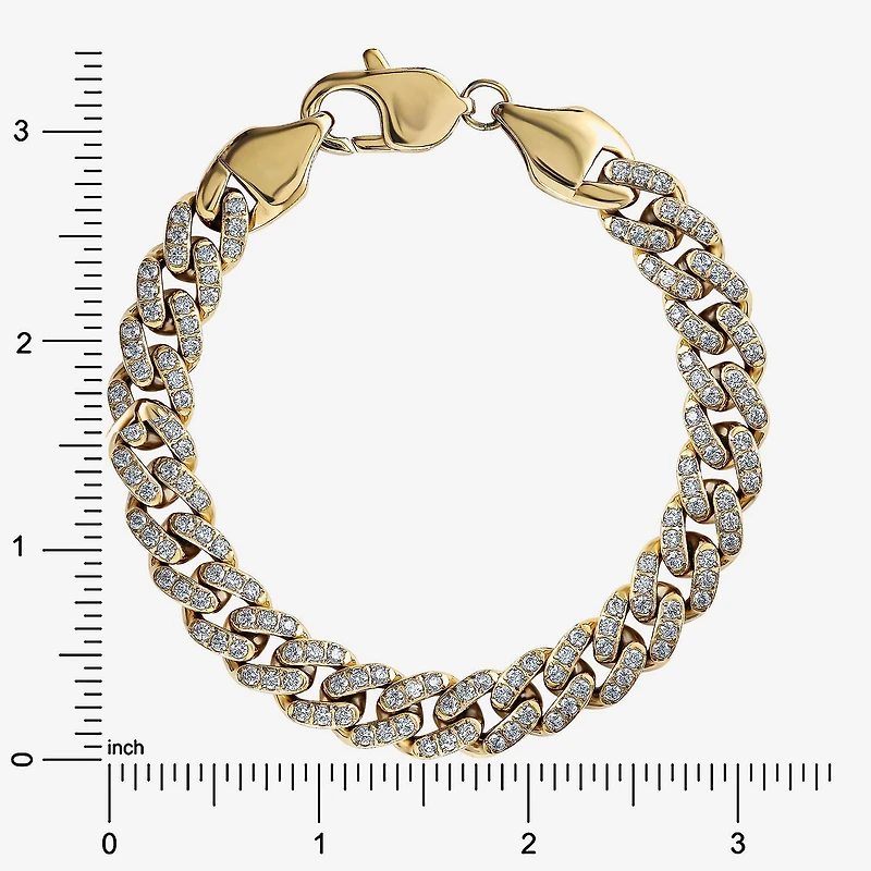 Mens Stainless Steel 8 1/2 Inch Curb Chain Bracelet