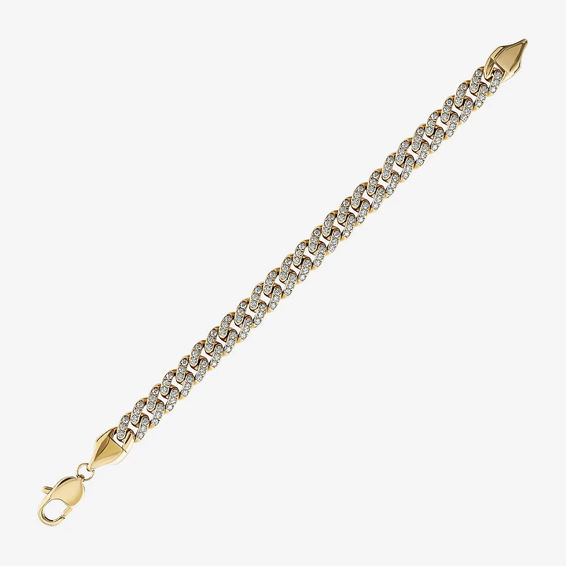 Mens Stainless Steel 8 1/2 Inch Curb Chain Bracelet