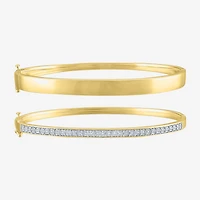 Diamond Addiction (G-H / I1-I2) Womens 2-pc. 1/10 CT. T.W. White Diamond 14K Gold Over Silver Sterling Silver Bracelet Set