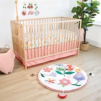 The Peanutshell Floral Play Mat & Security Blanket 4-pc. Crib Bedding Set