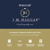Haggar JMH Tailored Prominent Twill Mens Stretch Fabric Modern Fit Flat Front Suit Pant