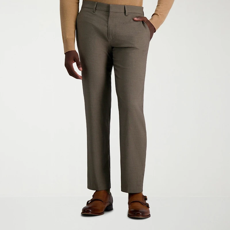 Haggar JMH Tailored Prominent Twill Mens Stretch Fabric Modern Fit Flat Front Suit Pant