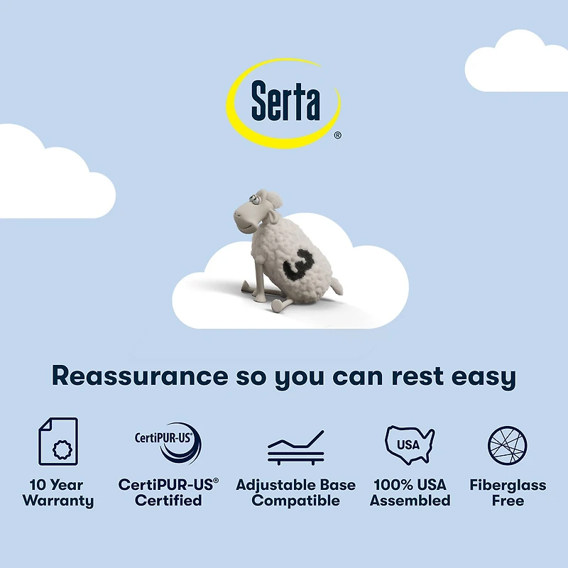 Serta Classic 12" Gel Memory Foam Firm Tight Top - Mattress a Box