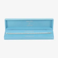 Sparkle Allure Womens Cubic Zirconia Pure Silver Over Brass Rectangular 7.5 Inch Tennis Bracelet