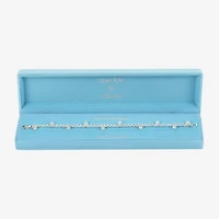 Sparkle Allure Drop Stone Womens Cubic Zirconia Pure Silver Over Brass Round 7.5 Inch Tennis Bracelet