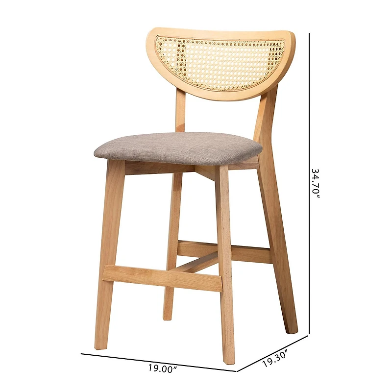 Dannell 2-pc. Counter Height Bar Stool