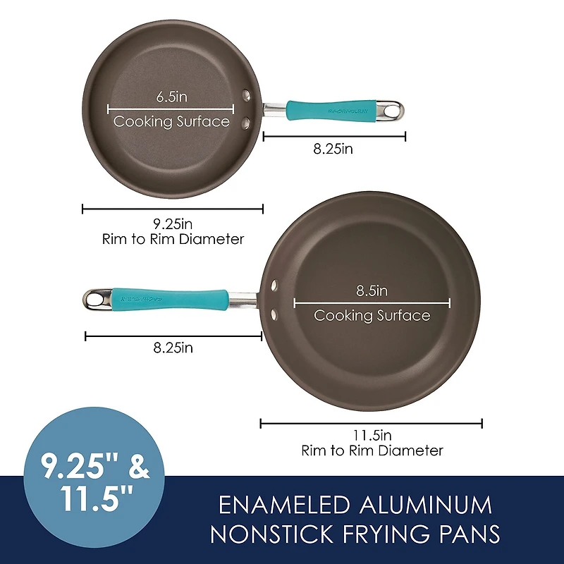 Rachael Ray Cucina 2-pc. Non-Stick Skillet Set