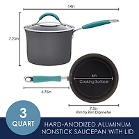 Rachael Ray 3 Qt Hard Anodized 2-pc. Sauce Pan