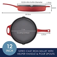 Rachael Ray NITRO Cast Iron 12" Skillet