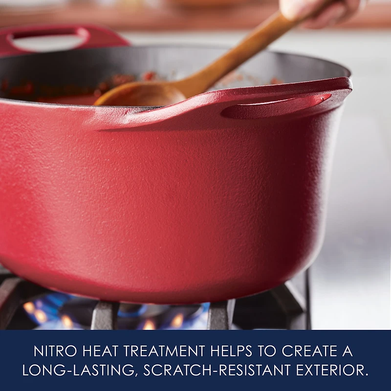 Rachael Ray NITRO Cast Iron 6.5-qt. Dutch Oven with Lid