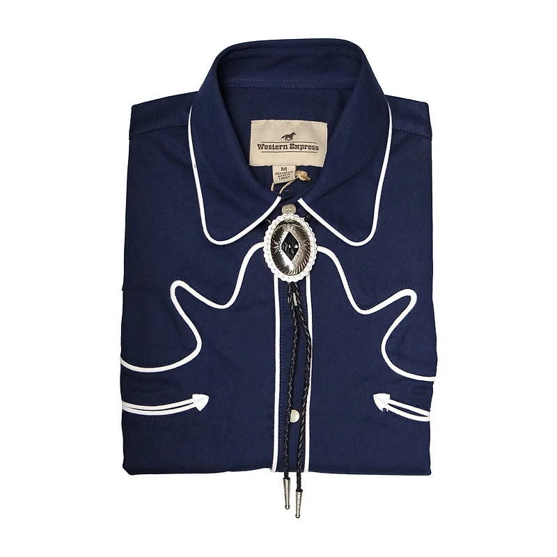 Western Express Silver Concho Tie