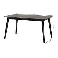 Flora Rectangular Wood-Top Dining Table