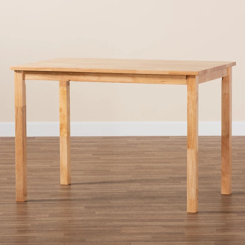 Eveline Rectangular Wood-Top Dining Table