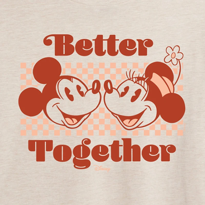 Womens Crew Neck Short Sleeve Regular Fit Mickey and Friends Graphic T-Shirt