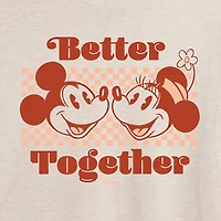 Womens Crew Neck Short Sleeve Regular Fit Mickey and Friends Graphic T-Shirt