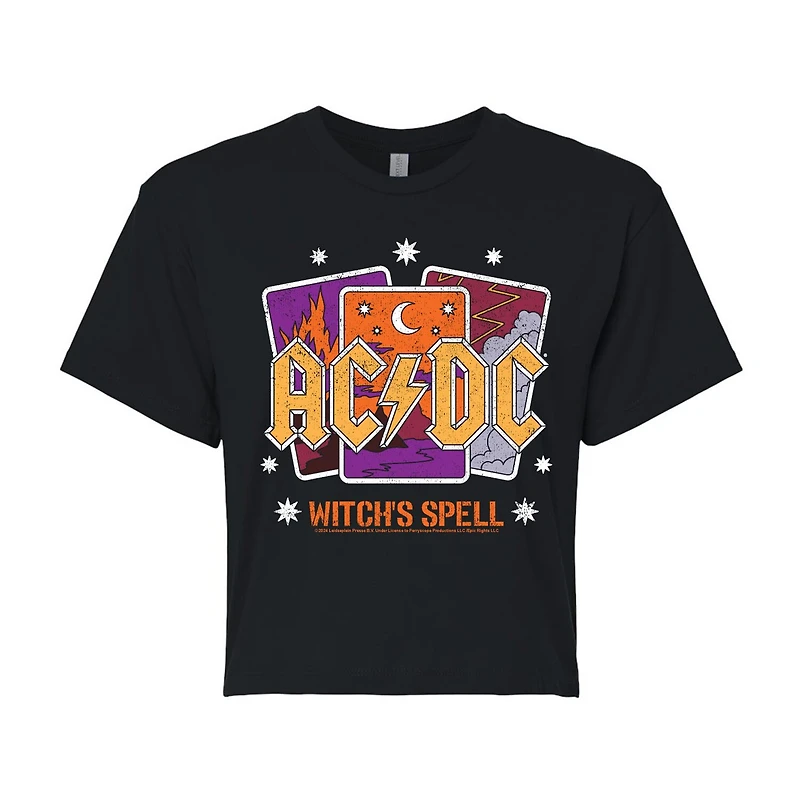 Womens Crew Neck Short Sleeve Regular Fit AC/DC Graphic T-Shirt