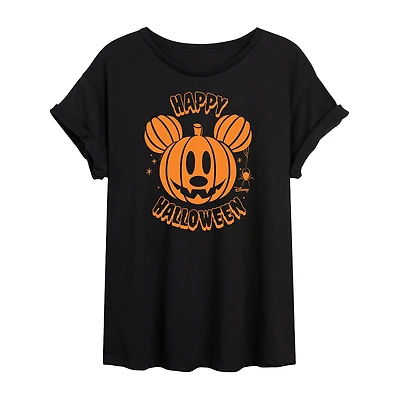 Womens Crew Neck Short Sleeve Regular Fit Mickey and Friends Graphic T-Shirt