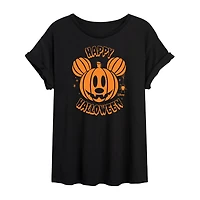 Womens Crew Neck Short Sleeve Regular Fit Mickey and Friends Graphic T-Shirt