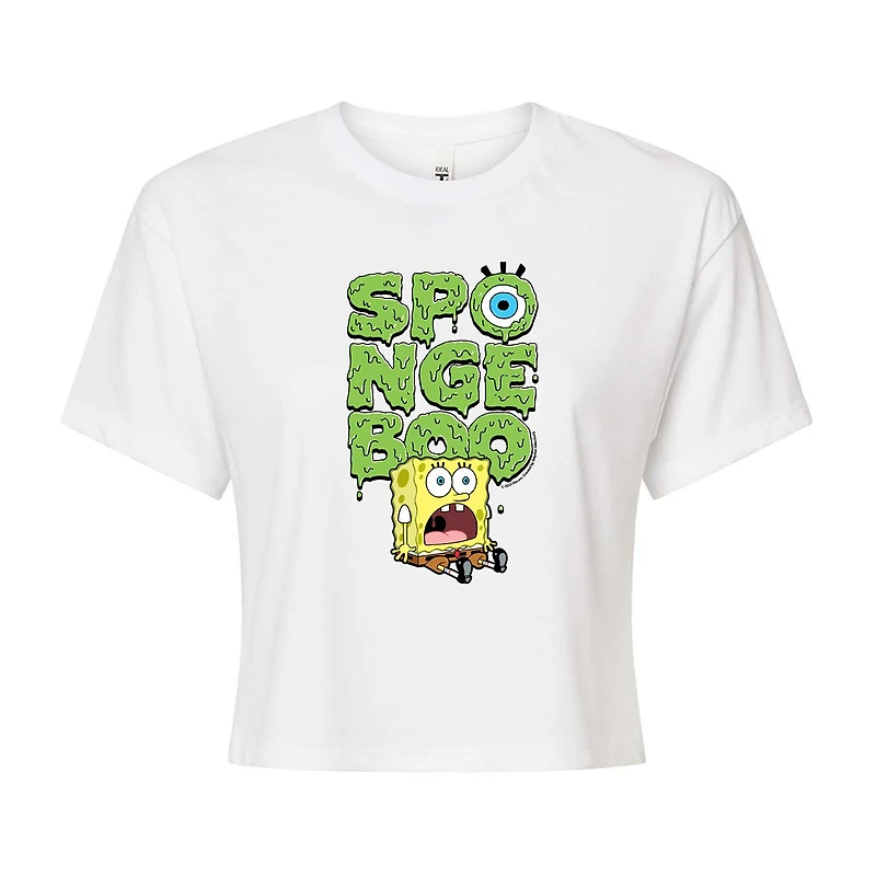 Womens Crew Neck Short Sleeve Regular Fit Spongebob Graphic T-Shirt