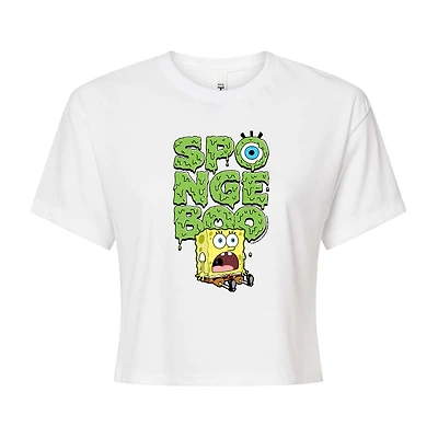 Womens Crew Neck Short Sleeve Regular Fit Spongebob Graphic T-Shirt