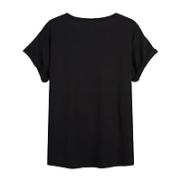 Womens Crew Neck Short Sleeve Regular Fit Sesame Street Graphic T-Shirt