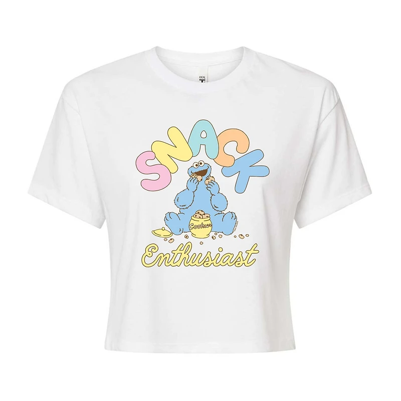 Womens Crew Neck Short Sleeve Regular Fit Sesame Street Graphic T-Shirt