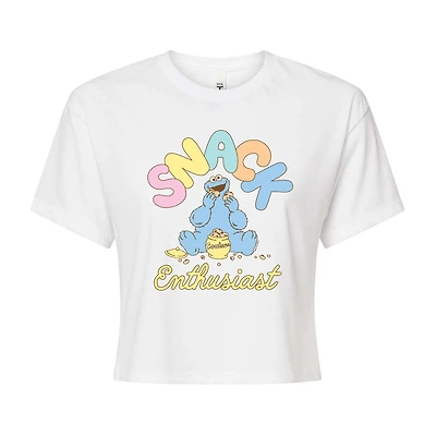 Womens Crew Neck Short Sleeve Regular Fit Sesame Street Graphic T-Shirt