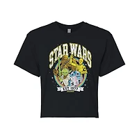 Womens Crew Neck Short Sleeve Regular Fit Star Wars Graphic T-Shirt