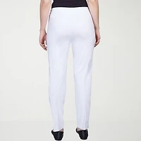 Alfred Dunner Classics Womens Slim Pull-On Pant