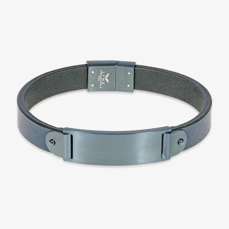 Mens Stainless Steel 8 1/2 Inch Solid Id Bracelet