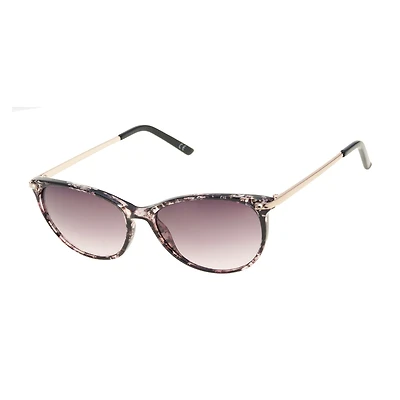 Mixit Black Floral Cateye Womens UV PROTECTION Cat Eye Sunglasses
