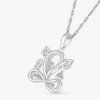Lord Ganesha Womens Diamond Accent Natural White Diamond 14K Gold 18 Inch Pendant Necklace