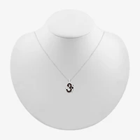 Ohm Symbol Womens 1/6 CT. T.W. Natural Champagne Diamond 14K Gold 18 Inch Pendant Necklace