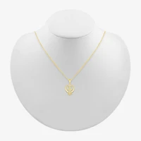 Khanda Womens Diamond Accent Natural White Diamond 14K Gold 18 Inch Pendant Necklace