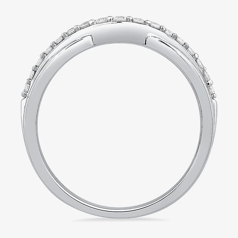 1/4 CT.T.W. Natural Diamond 10K or 14K Gold Curved Wedding Band