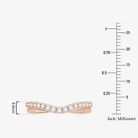 1/4 CT.T.W. Natural Diamond 10K or 14K Gold Curved Wedding Band