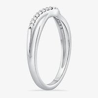 1/10 CT.T.W. Natural Diamond 10K or 14K Gold Curved Wedding Band