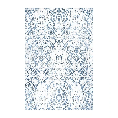 Nicole Miller Patio Sofia Juniper Damask Loomed Rectangular Outdoor Area Rug