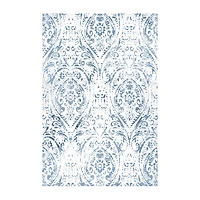 Nicole Miller Patio Sofia Juniper Damask Loomed Rectangular Outdoor Area Rug