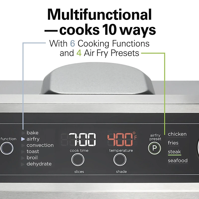 Hamilton Beach Digital Air Fryer 6 Slice Toaster Oven
