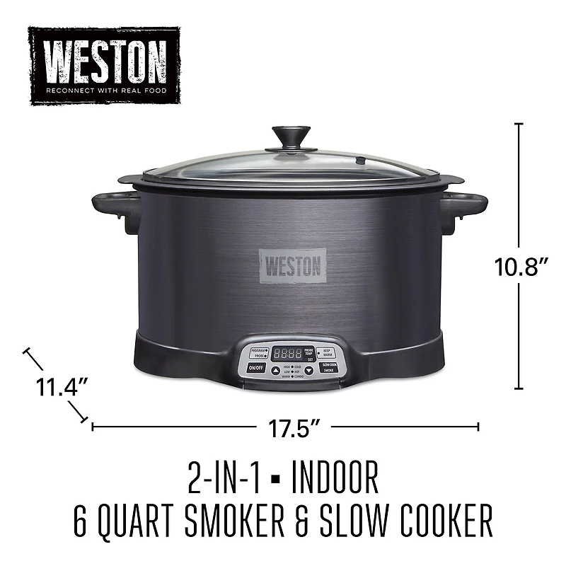 Weston 2-IN-1 Indoor Smoker and Slow Cooker