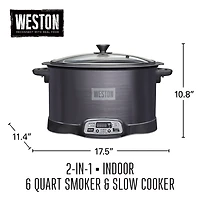 Weston 2-IN-1 Indoor Smoker and Slow Cooker
