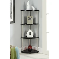 Convenience Concepts Designs2go No Tools 4-Shelf Corner Unit Bookshelf