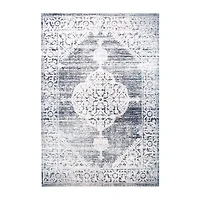 Nicole Miller Patio Sofia Magnolia Medallion Loomed Rectangular Outdoor Area Rug