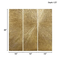 Madison Park Signature Sunburst Hand Painted Décor 3-pc. Wall Art Set