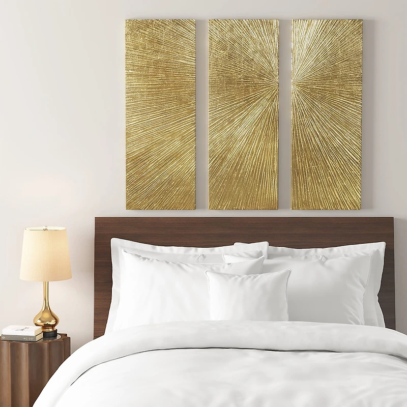 Madison Park Signature Sunburst Hand Painted Décor 3-pc. Wall Art Set