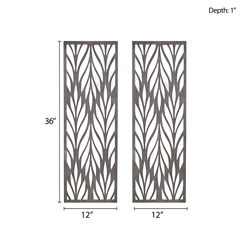 Madison Park Florian Carved Panel Décor 2-pc. Wall Art Set