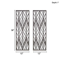 Madison Park Florian Carved Panel Décor 2-pc. Wall Art Set